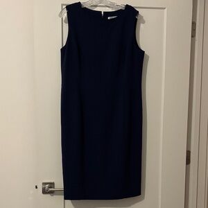 Kasper Iconic Stretch Crepe Navy Dress